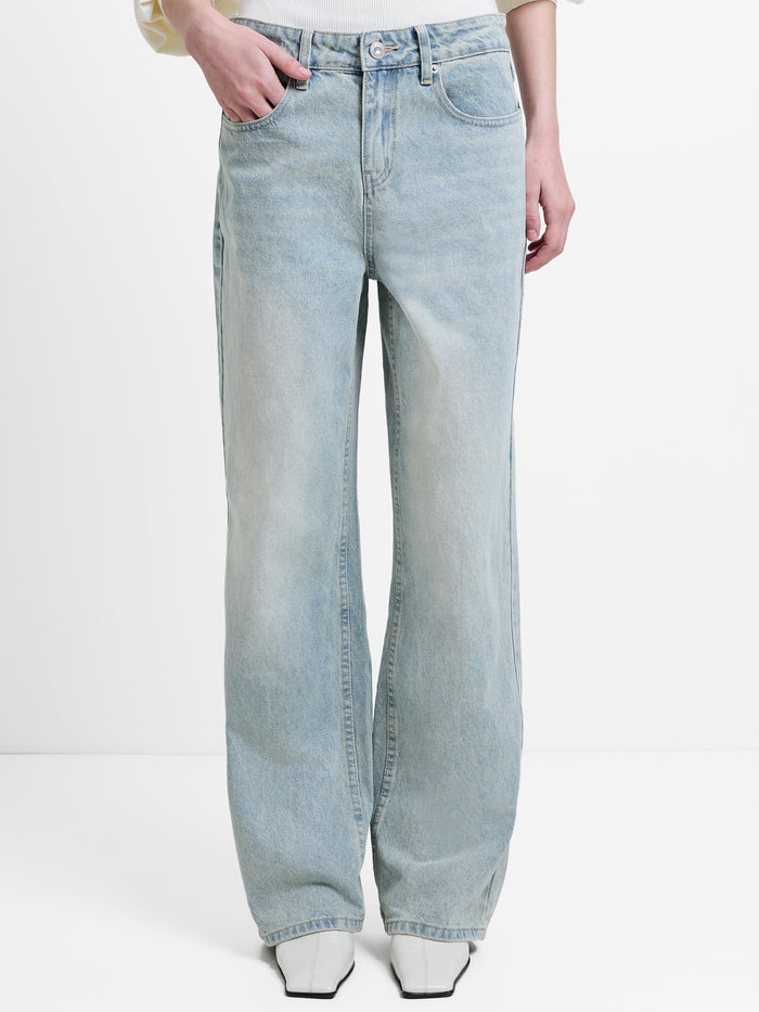 Dallas Light Wash Denim Straight Leg Jeans