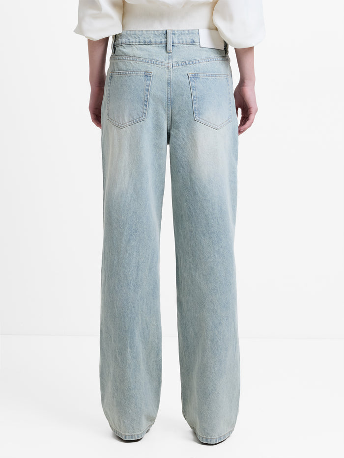 Dallas Light Wash Denim Straight Leg Jeans