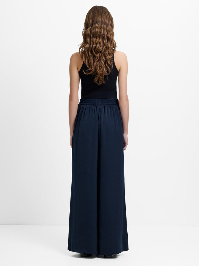 Damasco Air Flow Navy Wide Leg Trousers