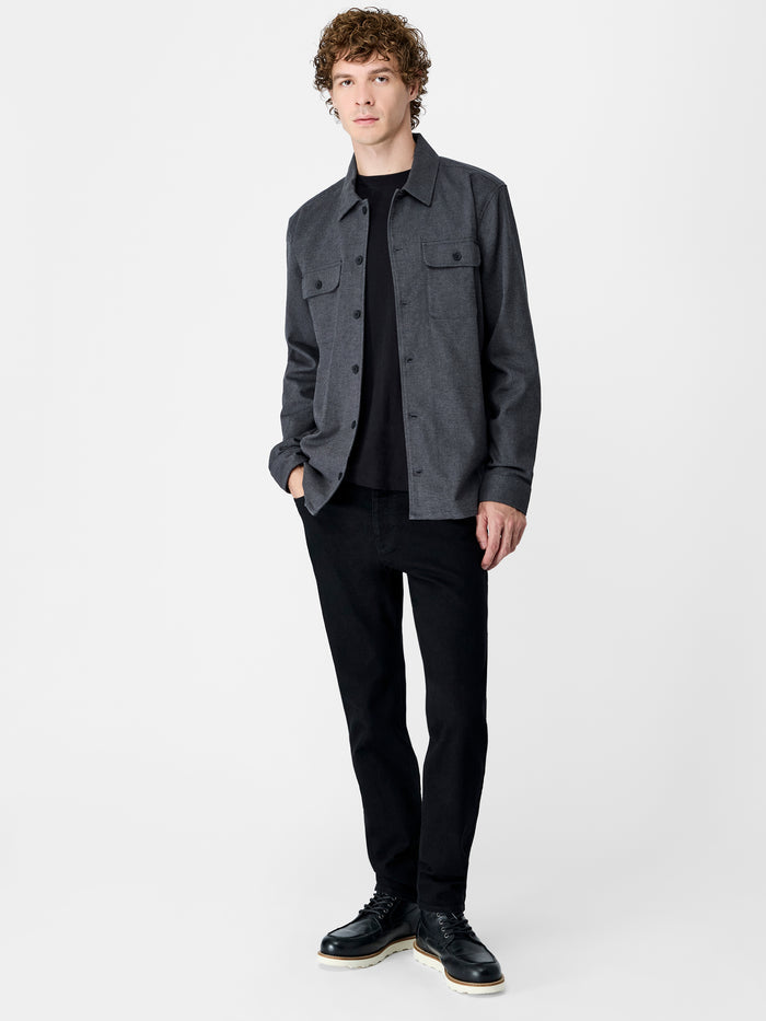 Dark Grey Oxford Utility Overshirt
