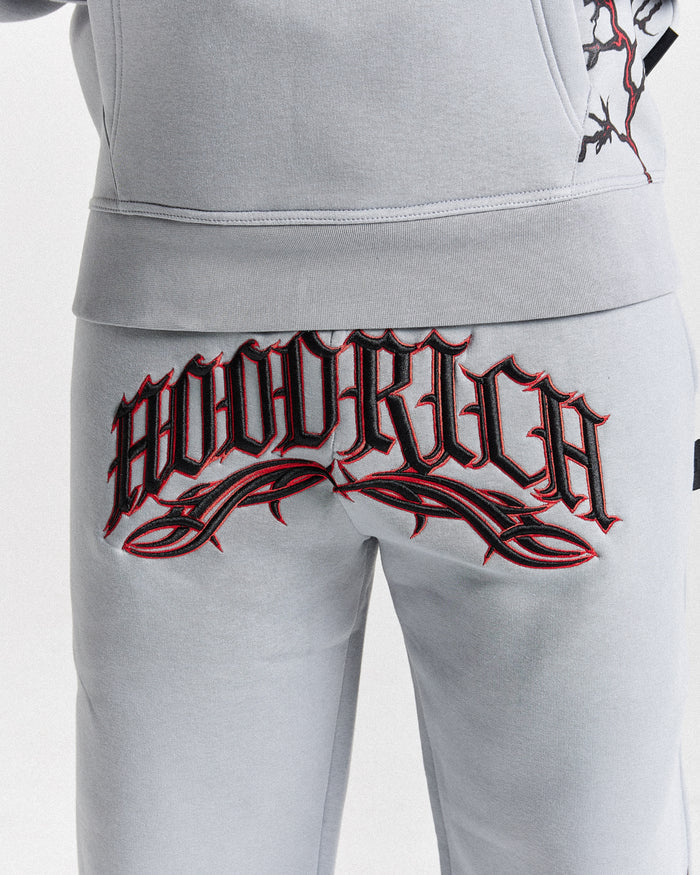 Dark Oversized Jogger - Grey/Black/Red