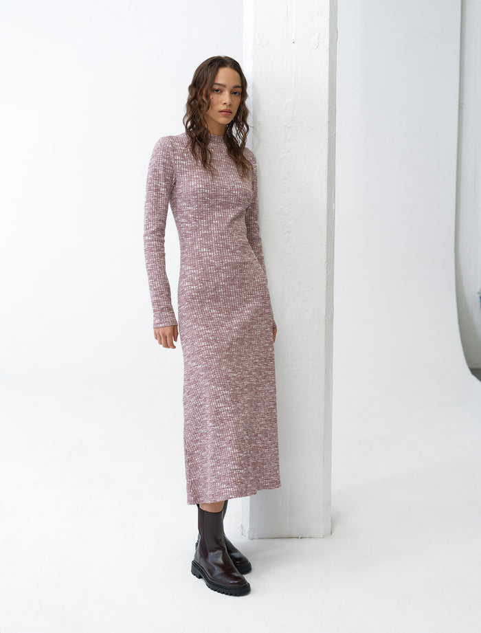 Deja Jersey Space Dye Ribbed Dress