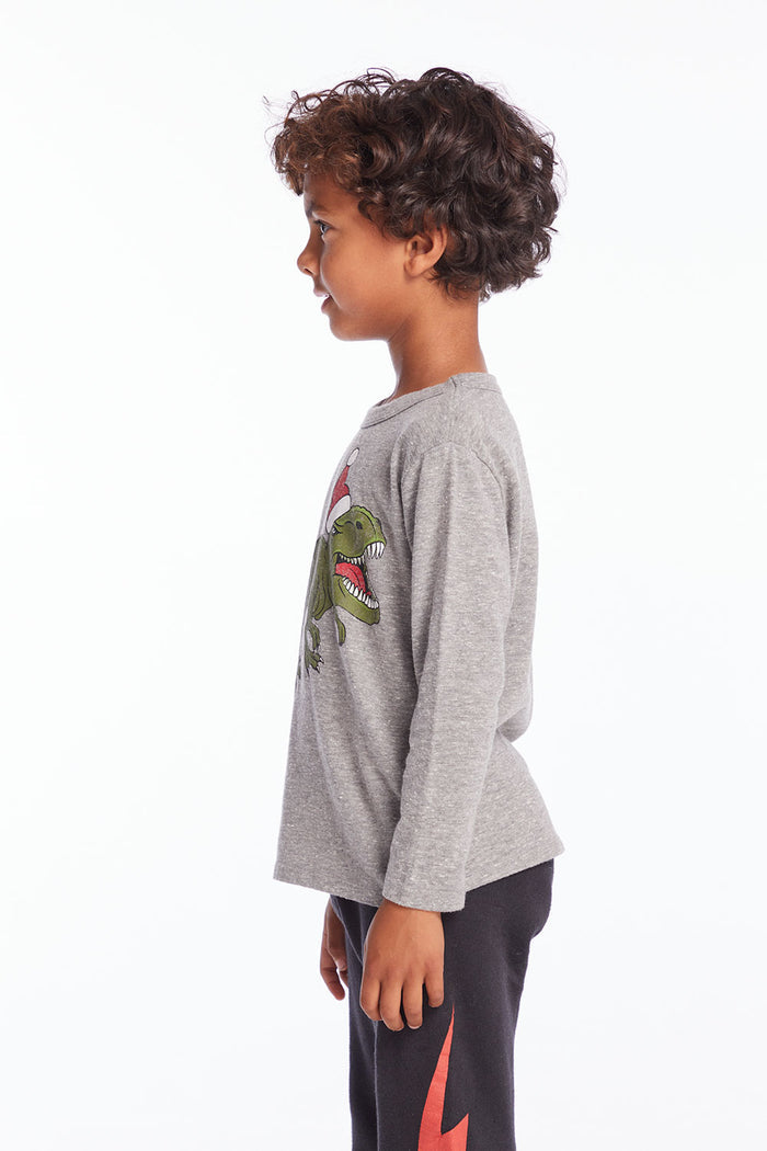 Dinosaur Santa Boys Long Sleeve Boys chaserbrand