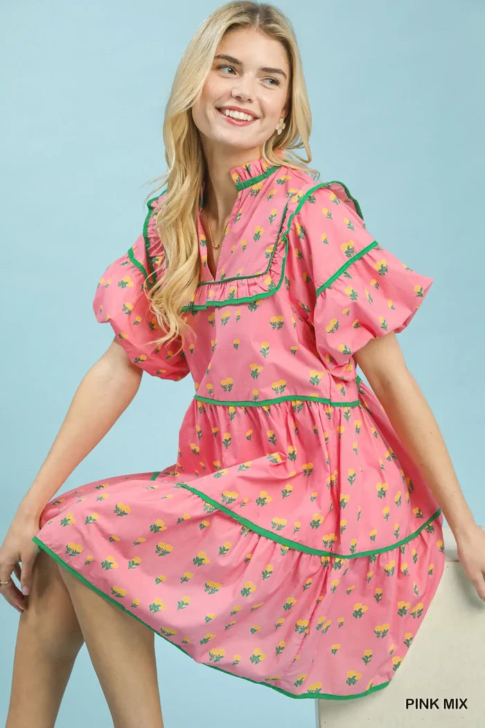 Ditsy Floral Ruffle Dress