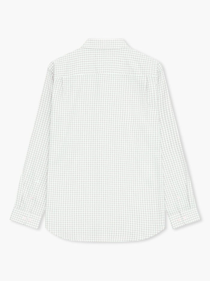 Ecru Textured Check Regular Fit Shirt