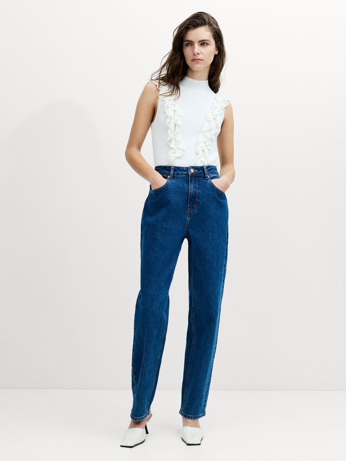 Elliot Blue Denim Carrot Leg Jeans