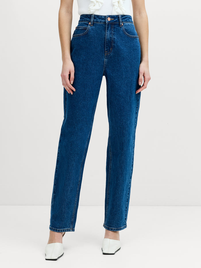 Elliot Blue Denim Carrot Leg Jeans