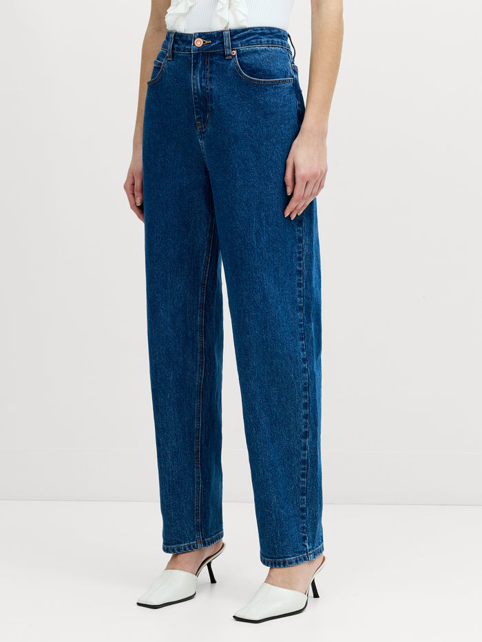 Elliot Blue Denim Carrot Leg Jeans
