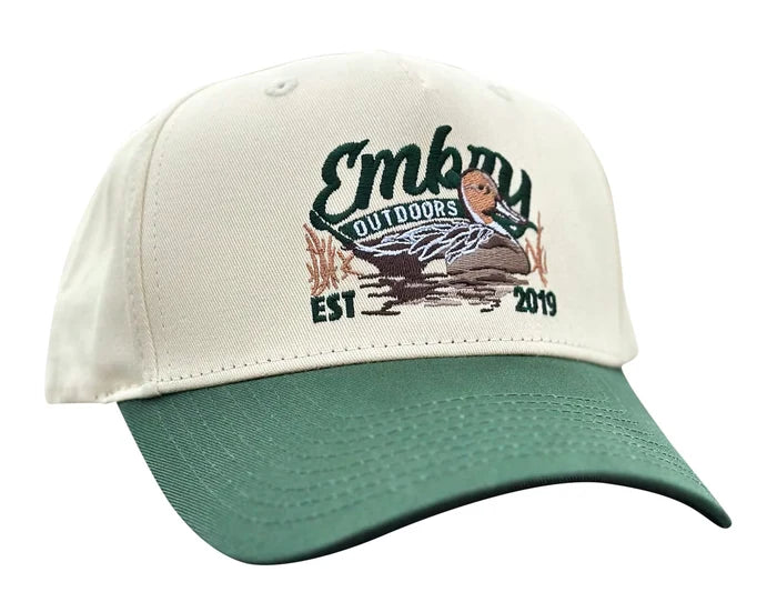 Embry Cream/Green "Sprig" Trucker hat