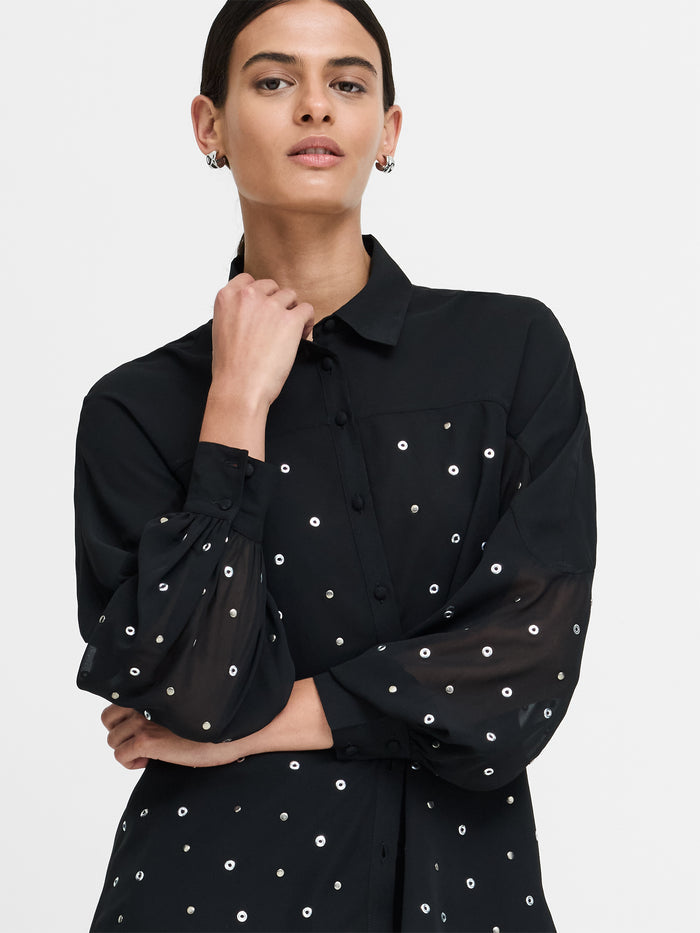 Enora Black Studded Shirt