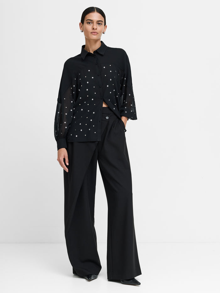 Enora Black Studded Shirt
