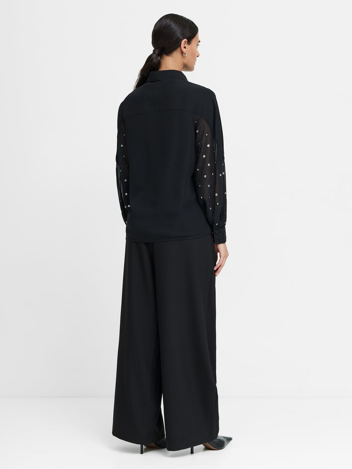 Enora Black Studded Shirt