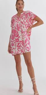 Entro pink floral dress