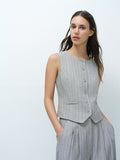 Enya Tailored Grey Pinstripe Waistcoat