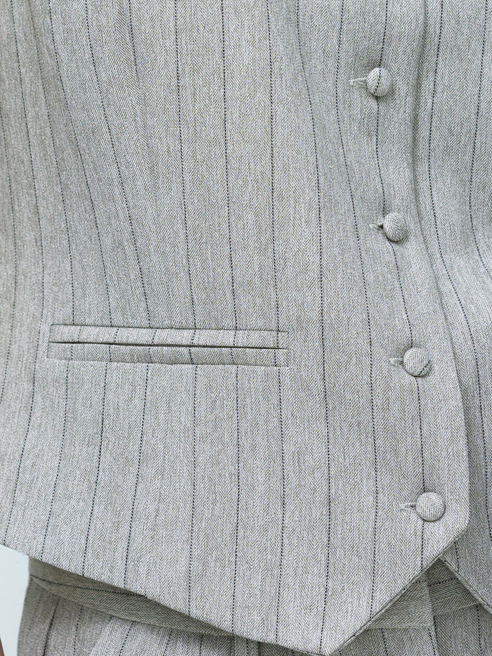 Enya Tailored Grey Pinstripe Waistcoat