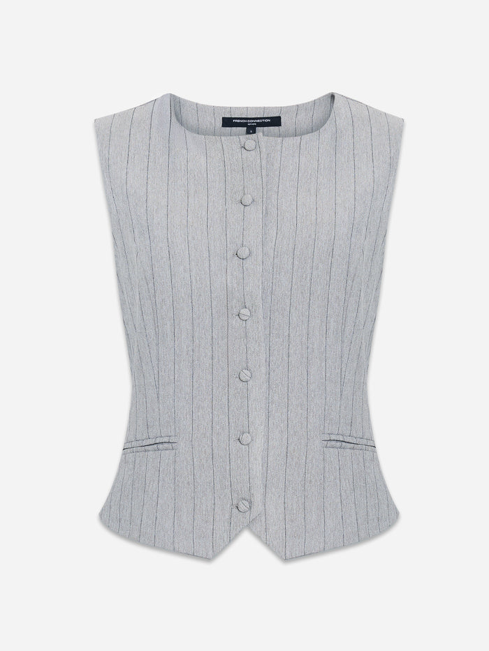 Enya Tailored Grey Pinstripe Waistcoat