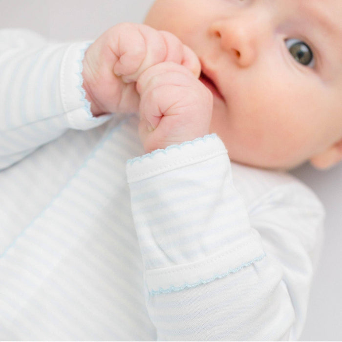 Essentials Blue Stripes Footie magnolia baby