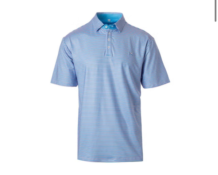 Fieldstone signature polo pink/blue youth