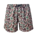 Fieldstone youth camo Active Shorts orange logo
