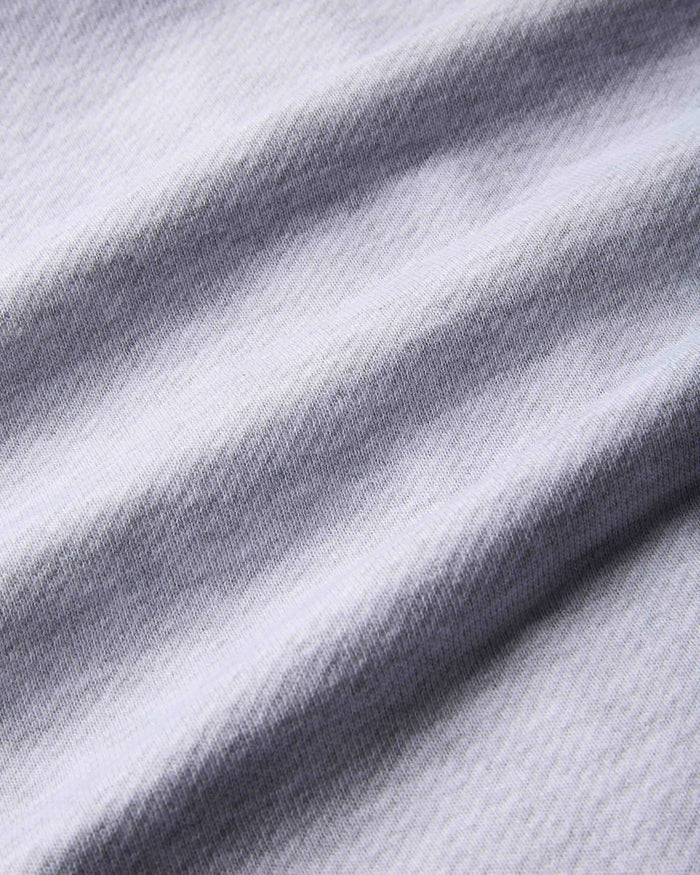 Close-up of gray fabric with a subtle pattern