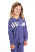 Frost Blue Girls Zip Up Hoodie GIRLS chaserbrand