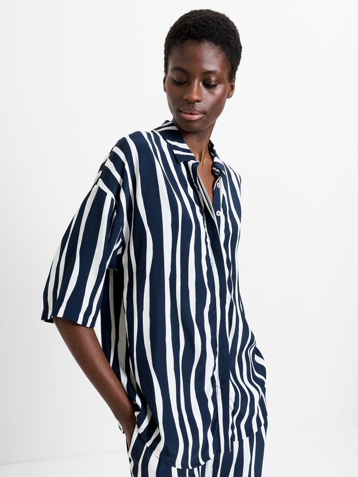 Genevieve Eco Striped Shirt