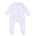 Gingham Dots Zip Footie in Pink