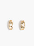 Gold Diamante Half Hoop Earrings