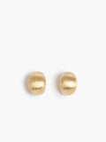 Gold Half Moon Brushed Hoop Earrings