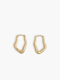 Gold Irregular Hoop Earrings