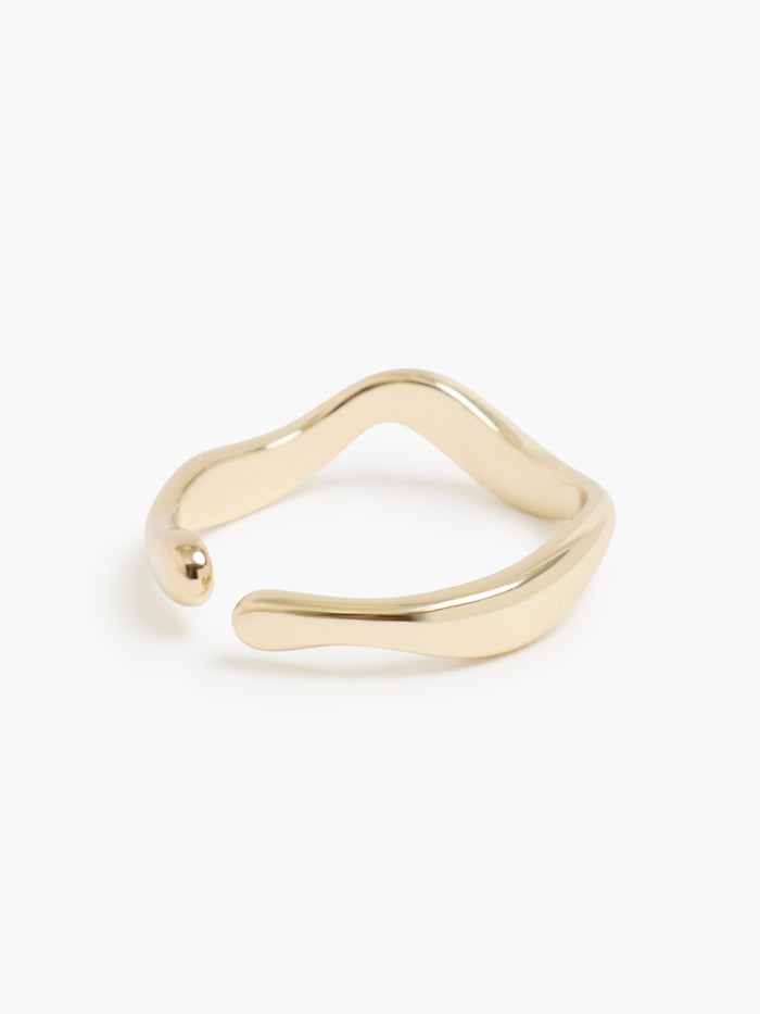 Gold Wave Open Ring