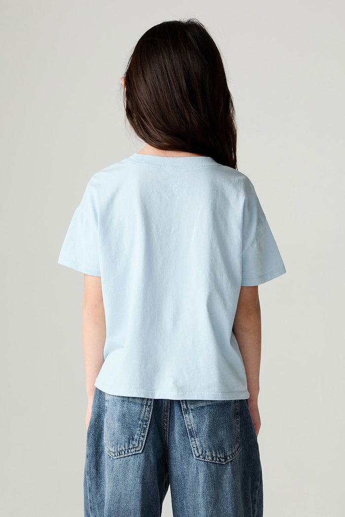 Back image of a girl wearing the Chaser Grateful Dead In The Park Girls Tee on a neutral background with jeans
