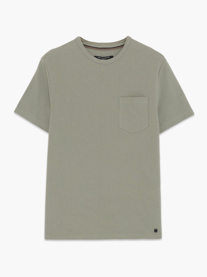 Green Textured Pocket T-Shirt