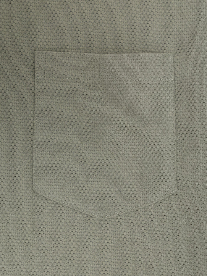 Green Textured Pocket T-Shirt