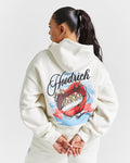 Grillz Oversized Hoodie - White/Red/Blue