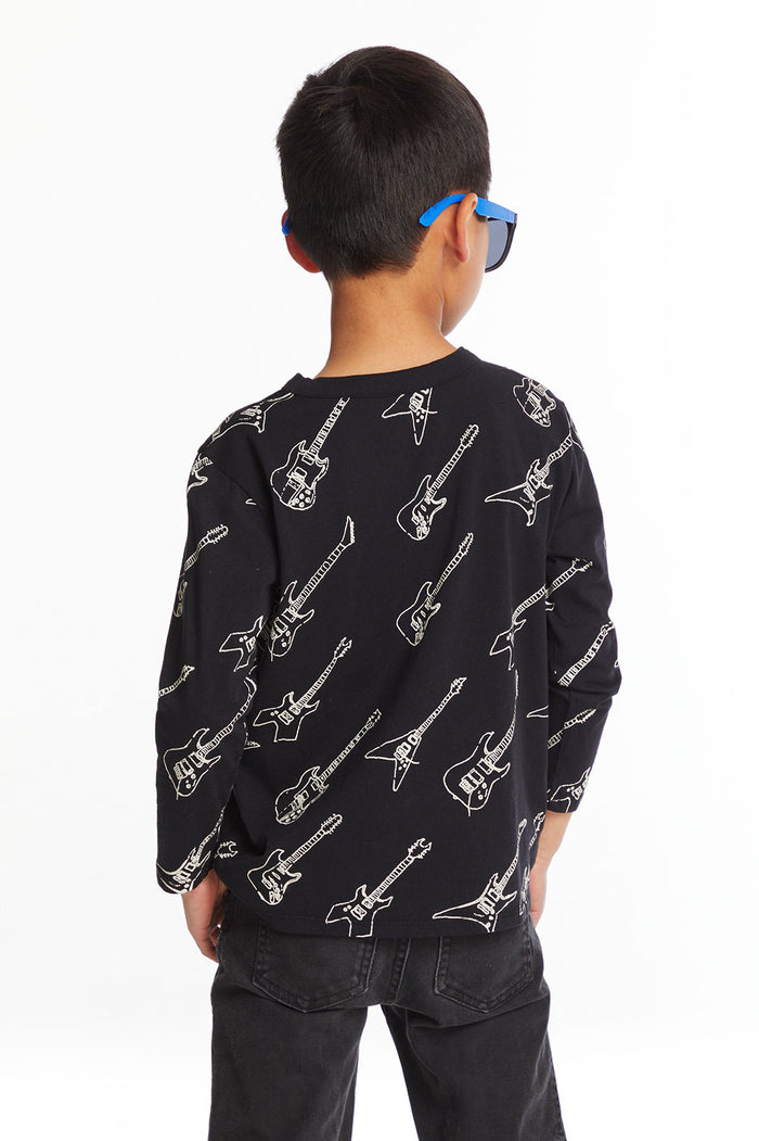 Guitar Jam Boys Long Sleeve Crew Neck Tee Boys chaserbrand