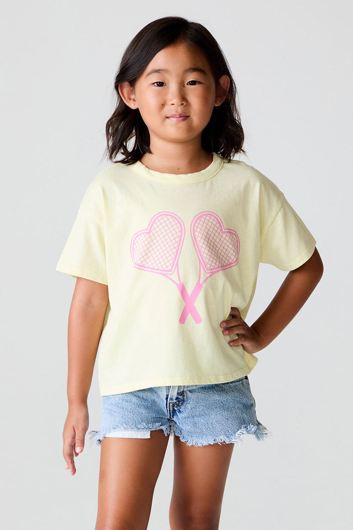 Girls Heart Racket Tee chaserbrand
