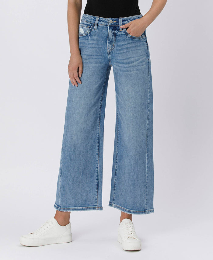 HIGH RISE BAGGY WIDE JEANS LV1471