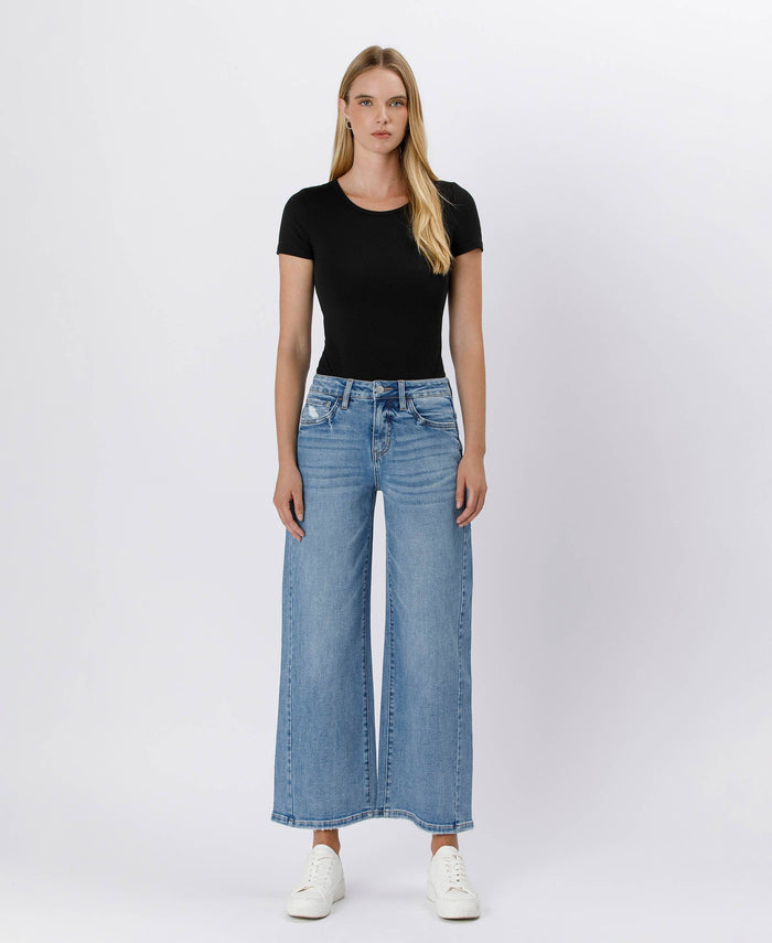 HIGH RISE BAGGY WIDE JEANS LV1471