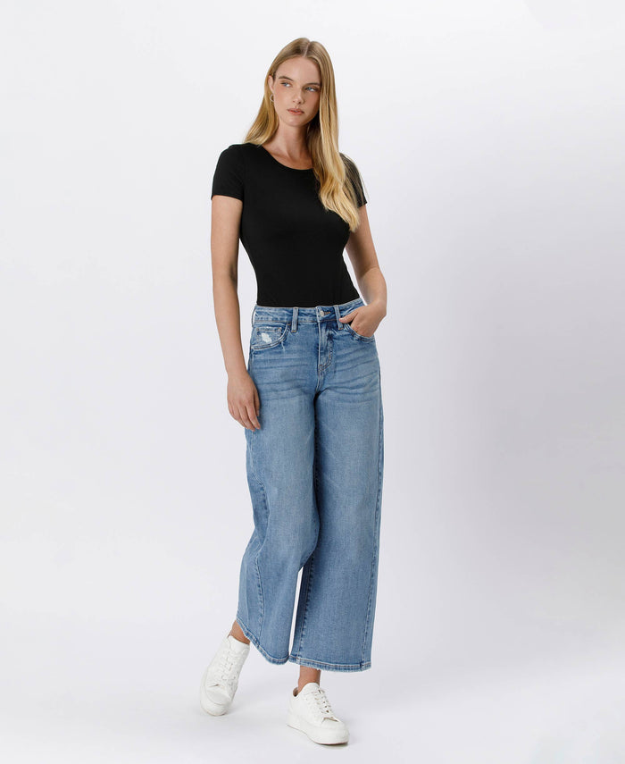 HIGH RISE BAGGY WIDE JEANS LV1471