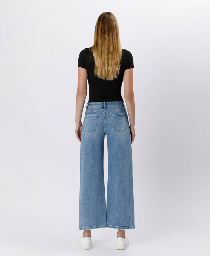 HIGH RISE BAGGY WIDE JEANS LV1471