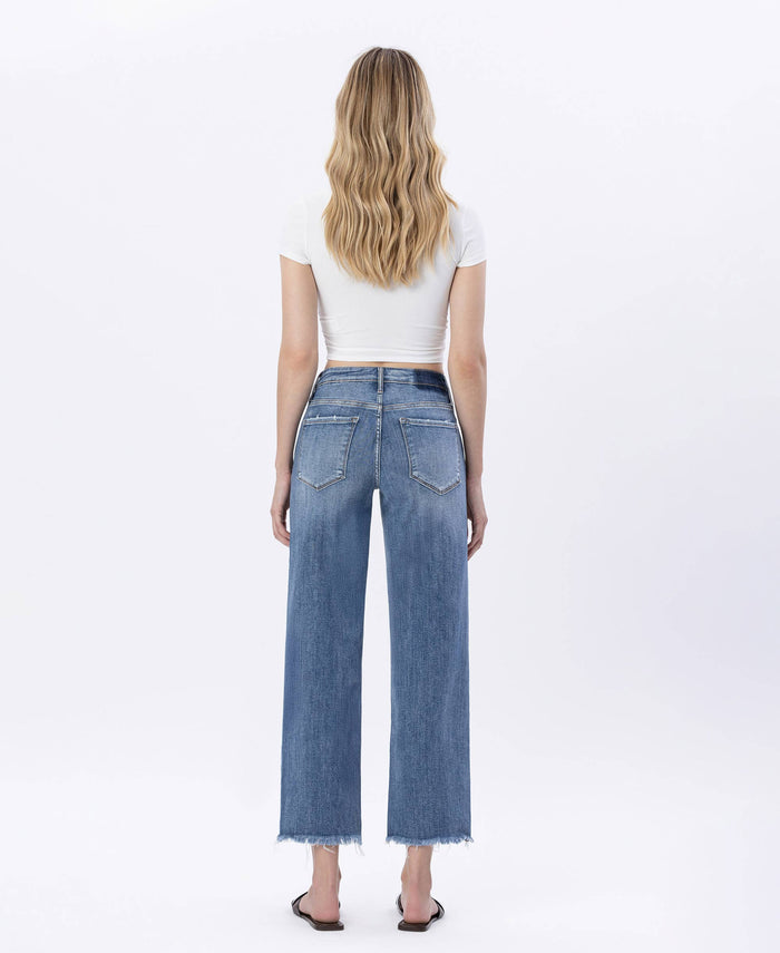 HIGH RISE SLIM WIDE JEANS LV1143: TOP-NOTCH