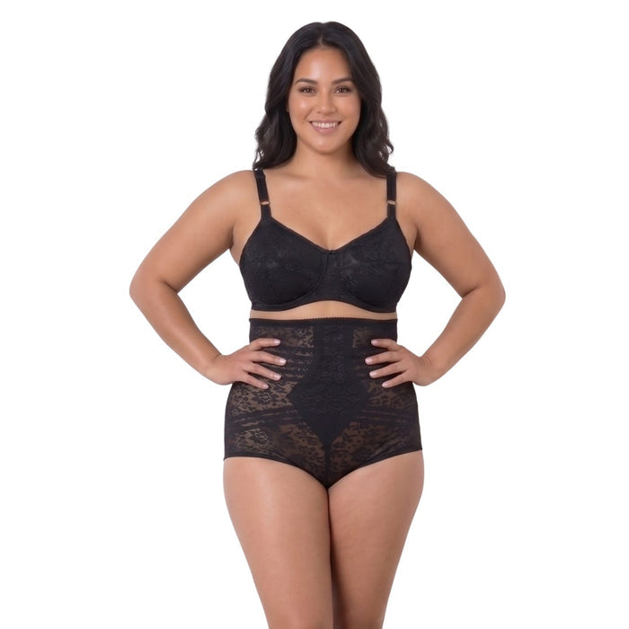 High Waist Extra Firm "No Roll" Panty Girdle with Detachable Garters | Style 6107