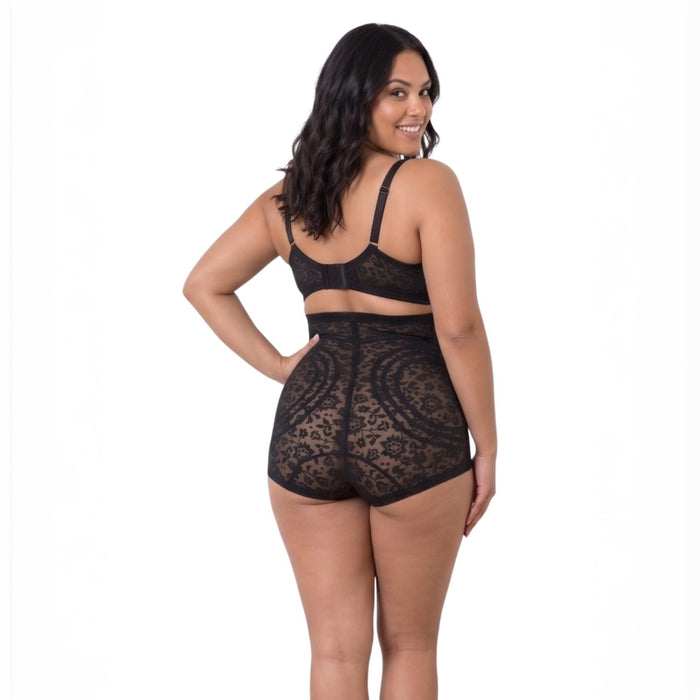 High Waist Extra Firm "No Roll" Panty Girdle with Detachable Garters | Style 6107
