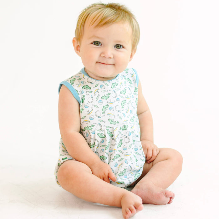 Hook, Line and Sinker Print Bubble magnolia baby blue
