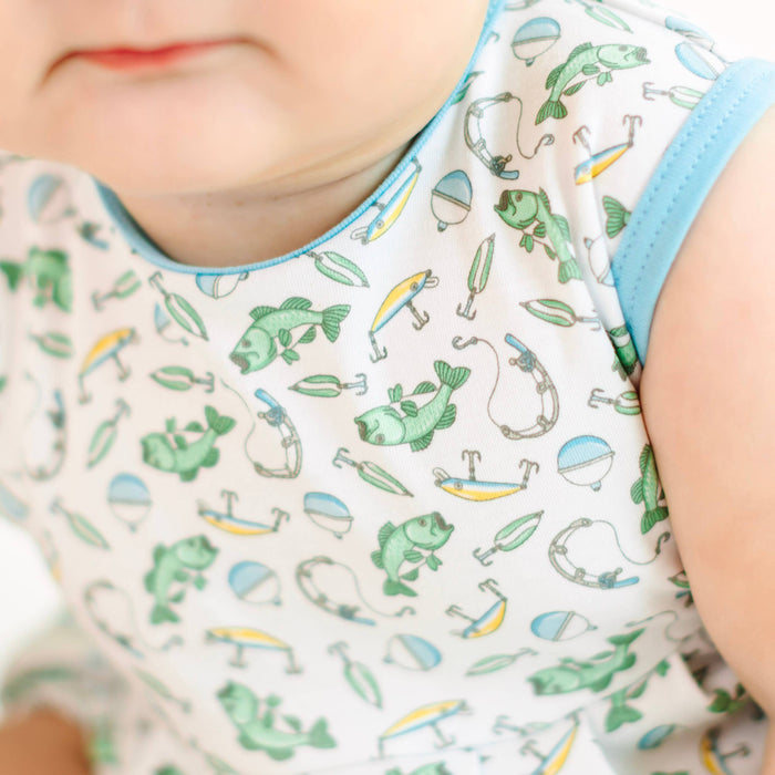 Hook, Line and Sinker Print Bubble magnolia baby blue