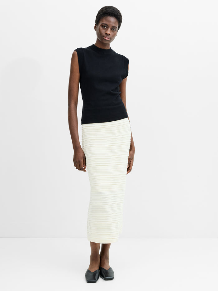 Ilene Black Tie Back Knit Top