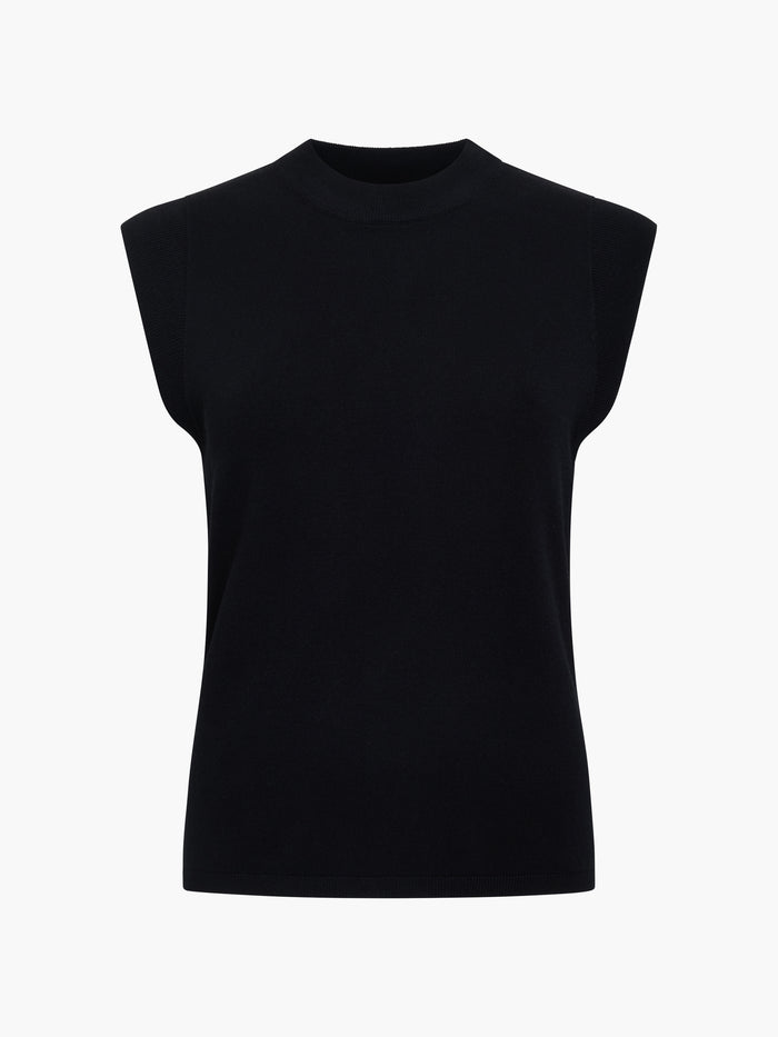 Ilene Black Tie Back Knit Top