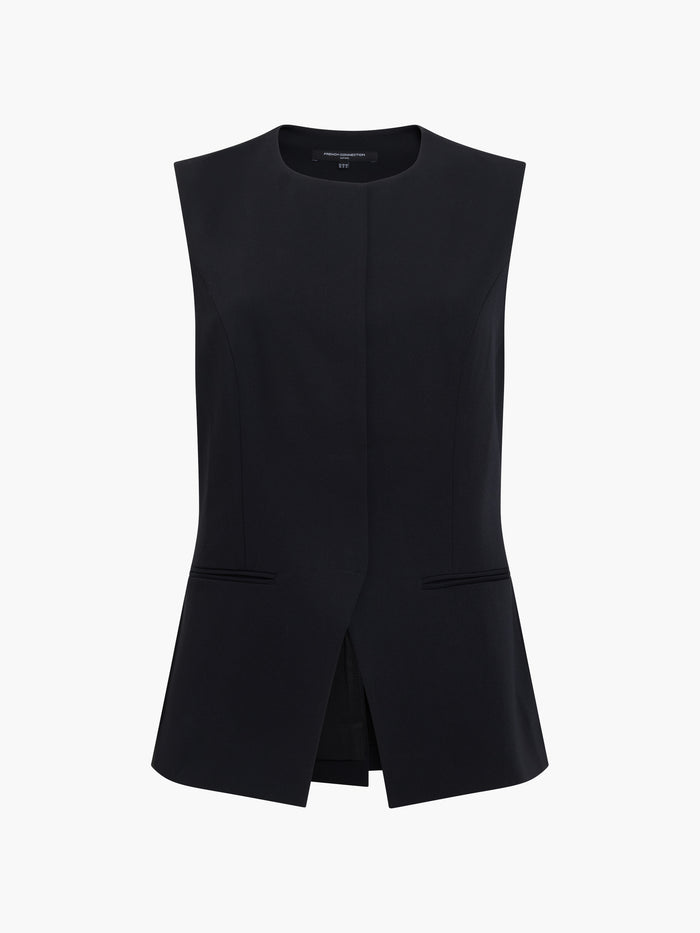 Izzie Black Tailored Longline Waistcoat