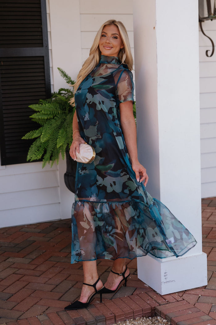 Jackie Floral Dress- Green